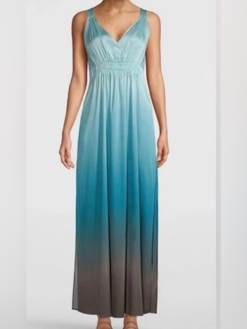 White House Black Market Satin Ombre Maxi dress size small
